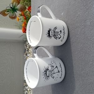 Marci Papel Giftware Set Grandfather & Grandmother Mugs excellent condition